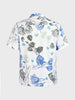 Men's White Relaxed Fit Printed Casual Shirts