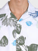 Men's White Relaxed Fit Printed Casual Shirts
