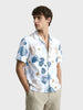 Men's White Relaxed Fit Printed Casual Shirts