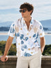 Men's White Relaxed Fit Printed Casual Shirts