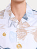 Men's White Relaxed Fit Printed Casual Shirts