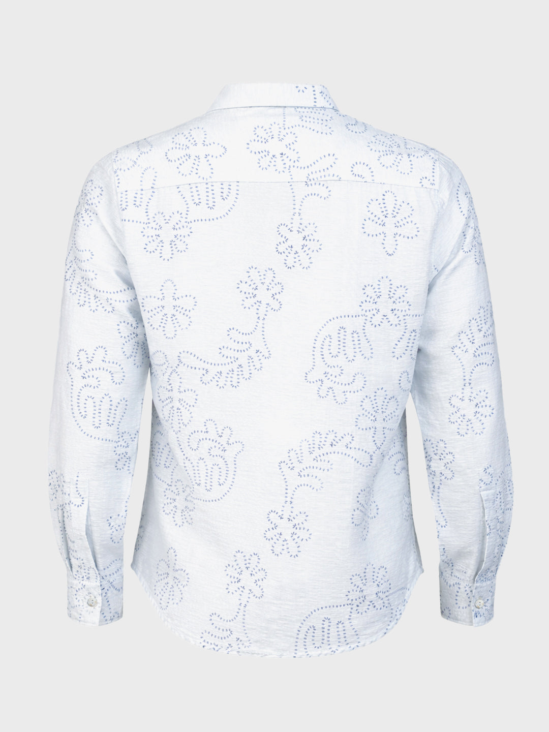 Men's Blue Slim Fit Printed Casual Shirt