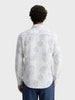 Men's White Slim Fit Printed Casual Shirt
