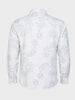 Men's White Slim Fit Printed Casual Shirt