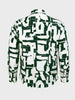 Men's White Slim Fit Printed Casual Shirt