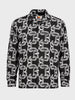 Men's Black Relaxed Fit Printed Casual Shirts