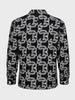 Men's Black Relaxed Fit Printed Casual Shirts