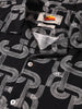 Men's Black Relaxed Fit Printed Casual Shirts
