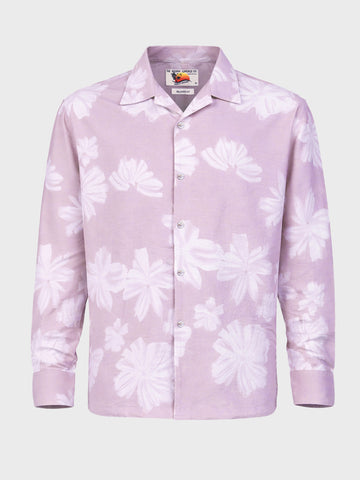 Men's Pink Relaxed Fit Printed Casual Shirts