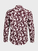 Men's Brown Slim Fit Printed Casual Shirts