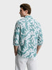 Men's Green Slim Fit Printed Casual Shirts