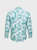 Men's Green Slim Fit Printed Casual Shirts