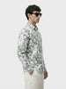 Men's Green Slim Fit Printed Casual Shirts