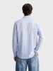 Men's Blue Slim Fit Striped Casual Shirt