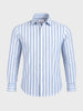 Men's Blue Slim Fit Striped Casual Shirt