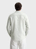 Men's Green Slim Fit Striped Casual Shirt