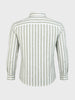 Men's Green Slim Fit Striped Casual Shirt
