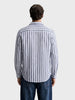 Men's Navy Blue Slim Fit Striped Casual Shirt