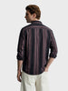 Men's Pink Slim Fit Striped Casual Shirts