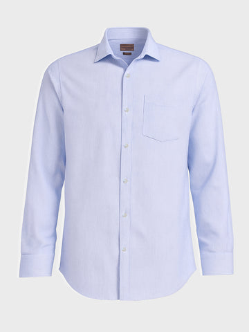 Men's Blue Slim Fit Striped Formal Shirt