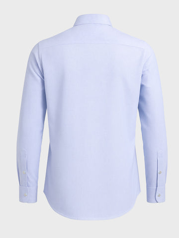 Men's Blue Slim Fit Striped Formal Shirt