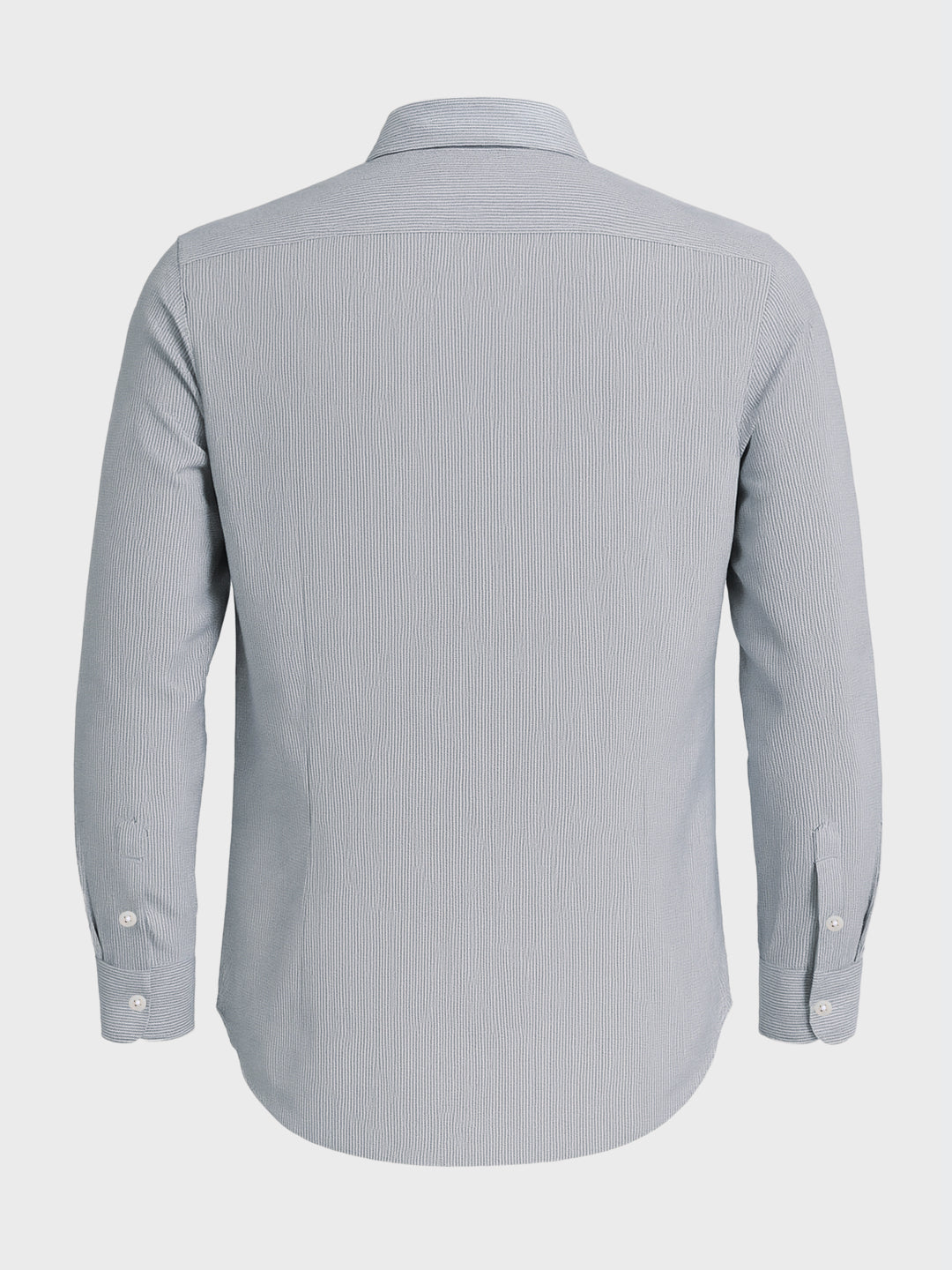 Men's Black Slim Fit Striped Formal Shirt