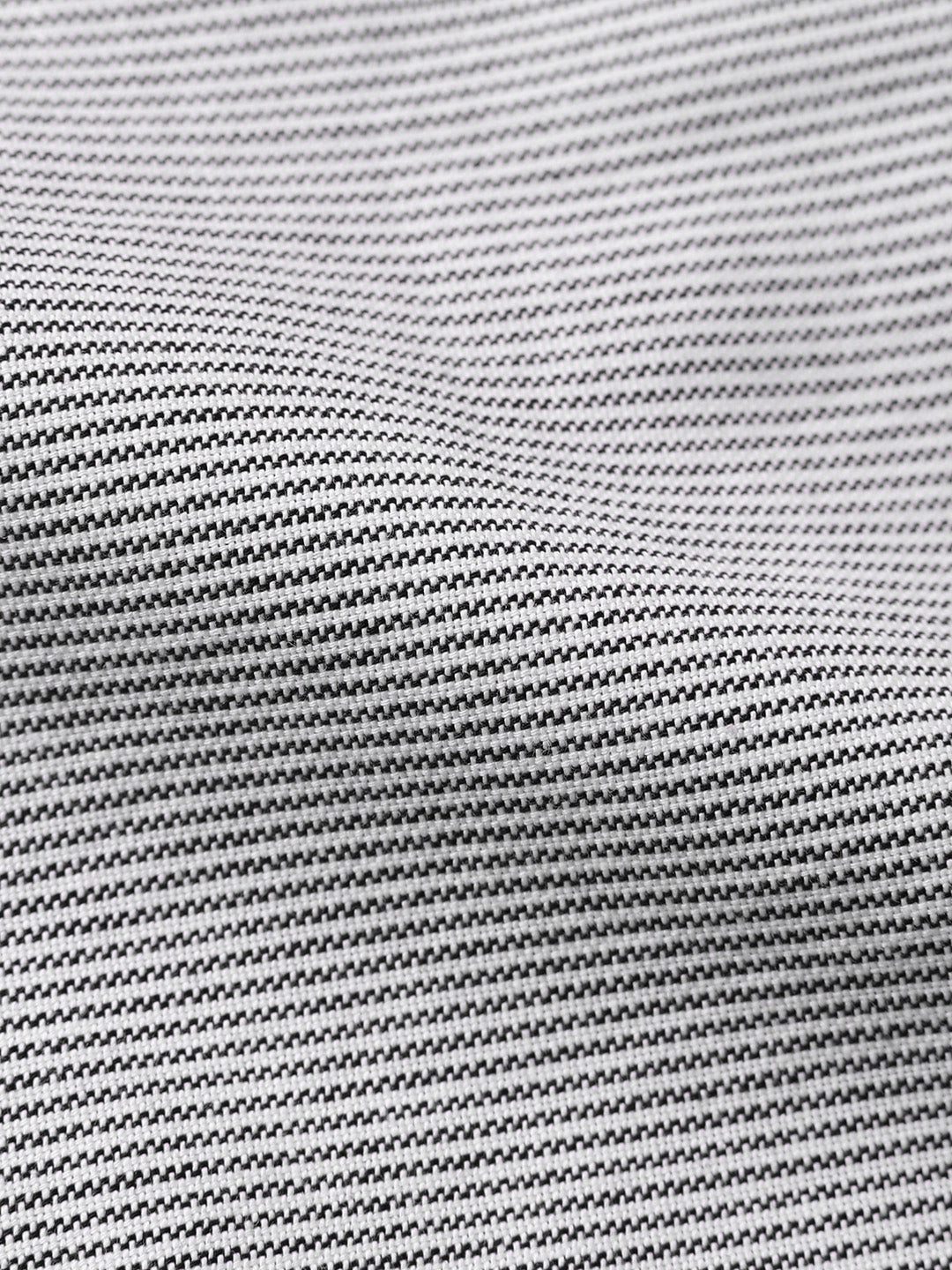 Men's Black Slim Fit Striped Formal Shirt