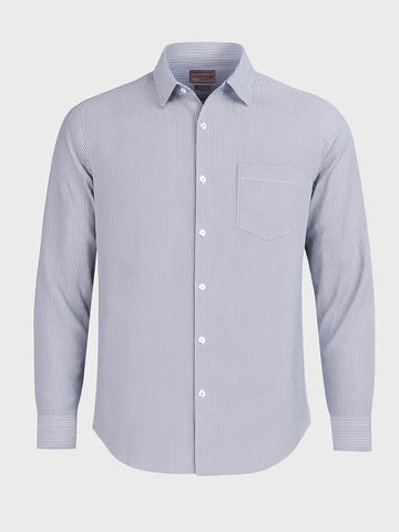 Men's Green Slim Fit Striped Formal Shirt