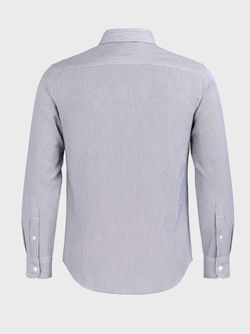 Men's Green Slim Fit Striped Formal Shirt