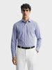 Men's Blue Slim Fit Striped Formal Shirt