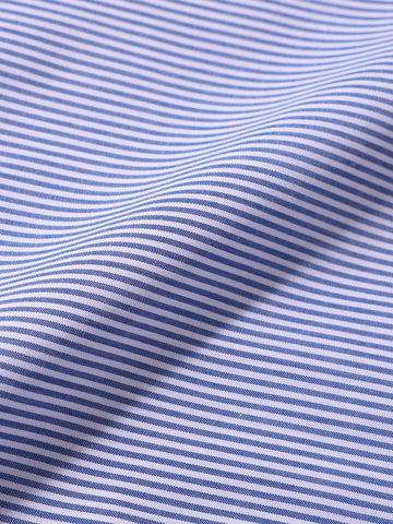 Men's Blue Slim Fit Striped Formal Shirt