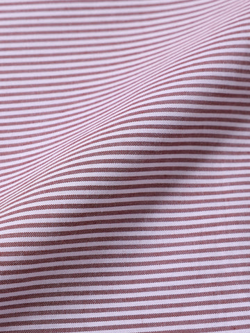 Men's Brown Slim Fit Striped Formal Shirt