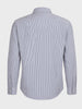 Men's Grey Slim Fit Striped Formal Shirt