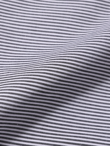 Men's Grey Slim Fit Striped Formal Shirt