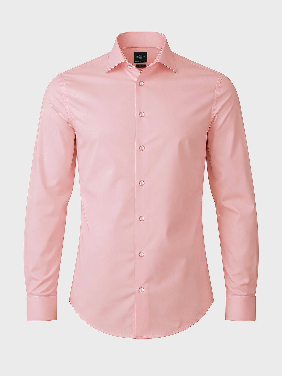 Men's Pink Slim Fit Solid Casual Shirt