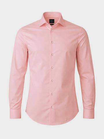 Men's Pink Slim Fit Solid Casual Shirt