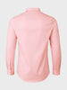 Men's Pink Slim Fit Solid Casual Shirt