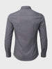 Men's Grey Slim Fit Solid Casual Shirt