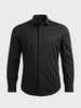 Men's Black Slim Fit Solid Casual Shirt