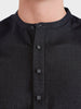 Men's Black Regular Fit Solid Casual Shirt