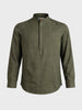 Men's Olive Regular Fit Solid Casual Shirt