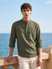 Men's Olive Regular Fit Solid Casual Shirt