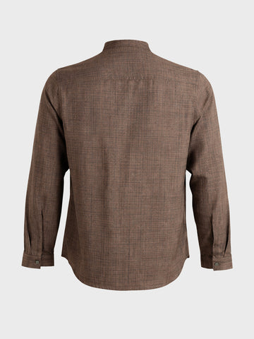 Men's Brown Regular Fit Solid Casual Shirt