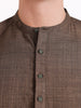 Men's Brown Regular Fit Solid Casual Shirt