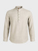 Men's Khaki Regular Fit Textured Casual Shirt