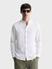 Men's White Relaxed Fit Textured Casual Shirt