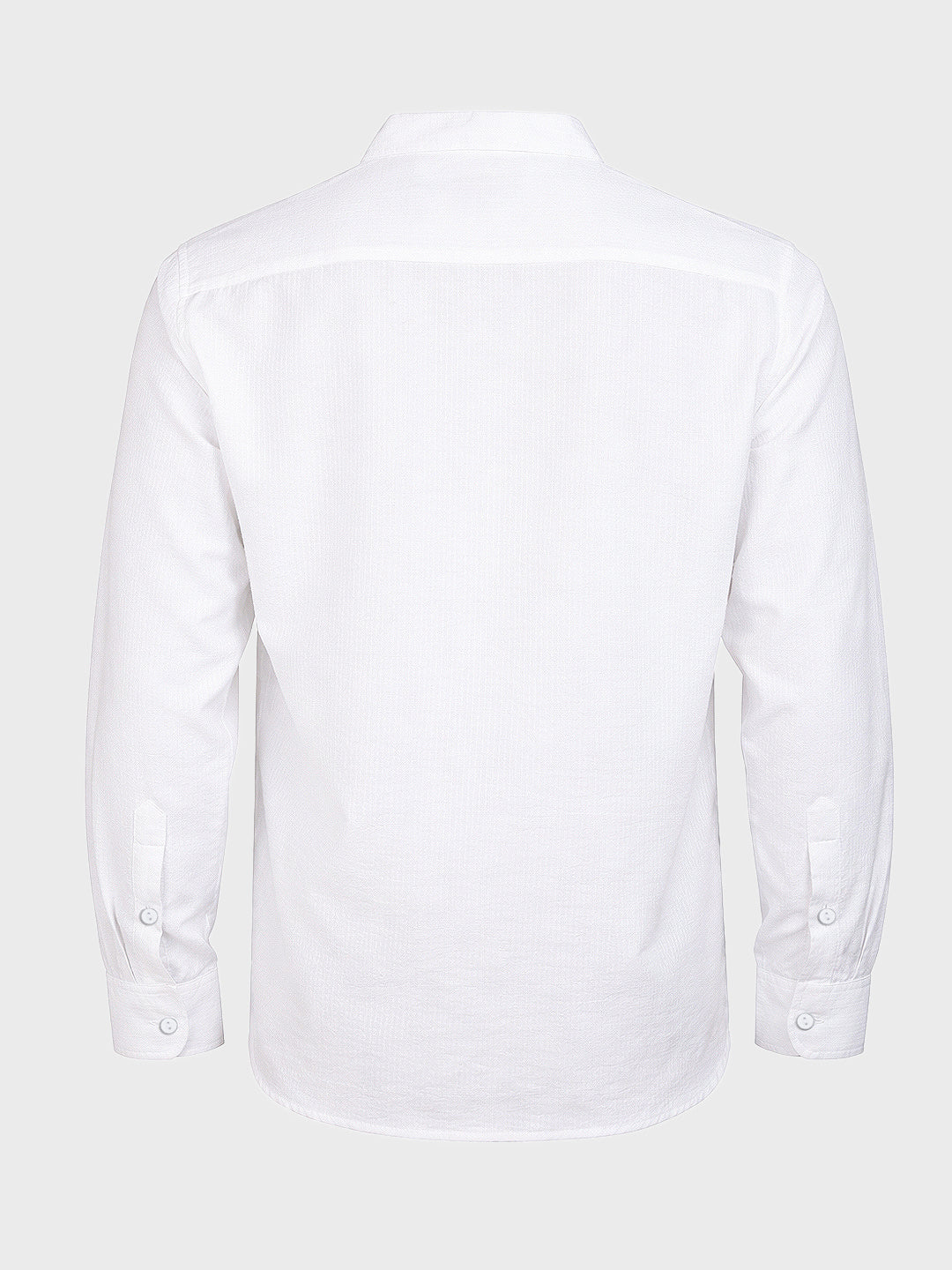 Men's White Relaxed Fit Textured Casual Shirt