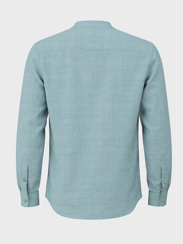Men's Green Relaxed Fit Textured Casual Shirt