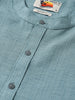Men's Green Relaxed Fit Textured Casual Shirt