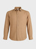 Men's Brown Slim Fit Textured Casual Shirt